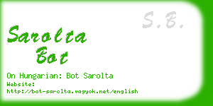 sarolta bot business card